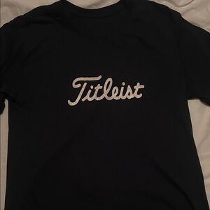 Titleist Black Tee with White Logo